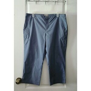 Urban Outfitters BDG‎ Womens Blue Flat Front Stretch Capri Cargo Pants Size 12